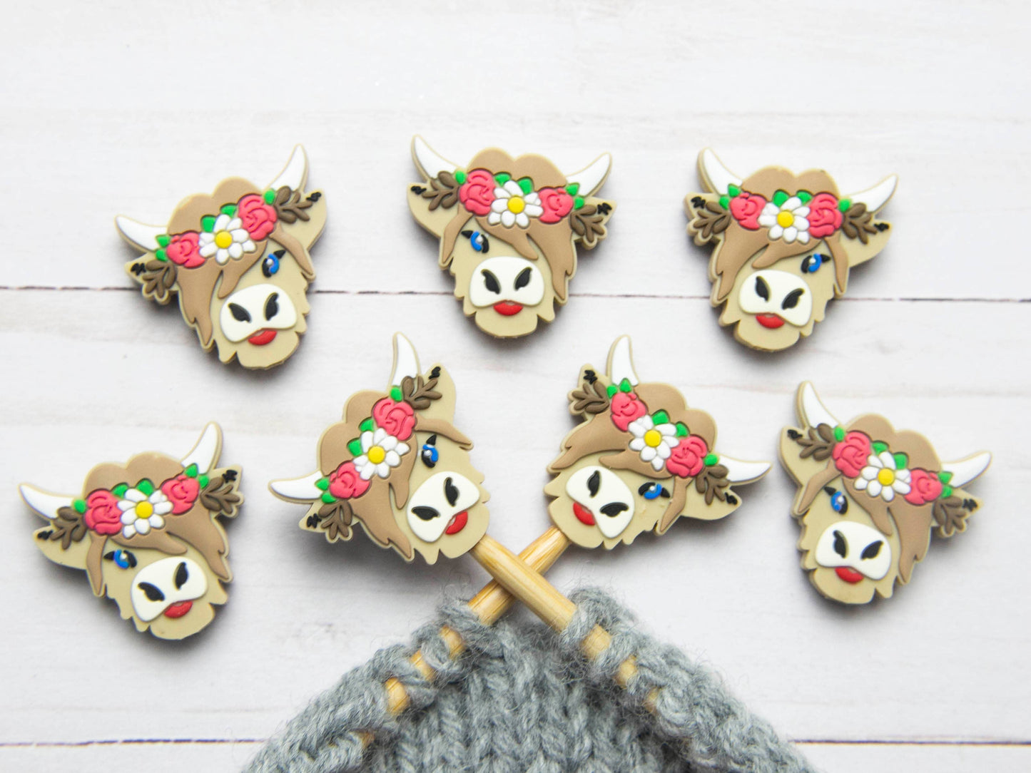 Flower Highland Cow Stopper