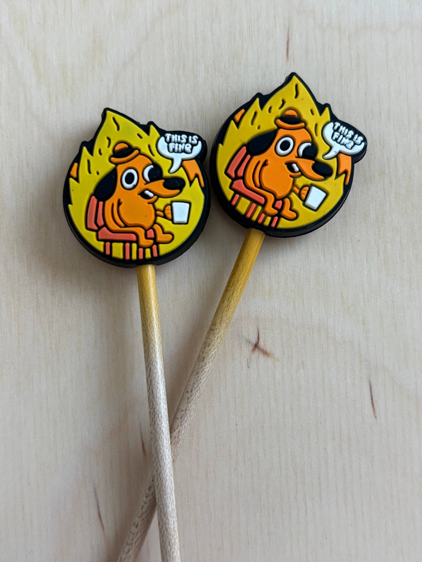 This is fine meme Knitting Needle Point Protectors