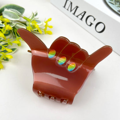 Acetate Funny Gesture Hair Clip