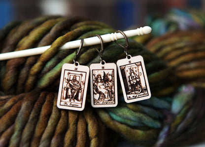 Tarot Knitting Progress Keepers & Crochet Markers Set of 3