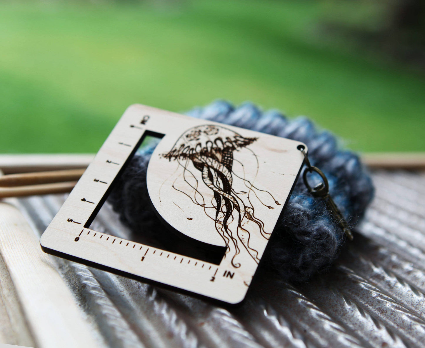 Jellyfish Gauge Swatch Ruler for Knitting & Crochet Crafts