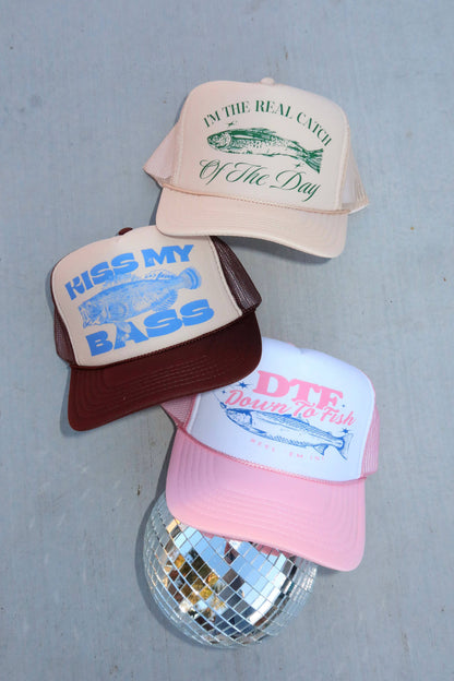 DTF Down To Fish, Fishing Hat
