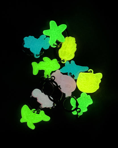 Glow-in-the-dark Stitch Markers