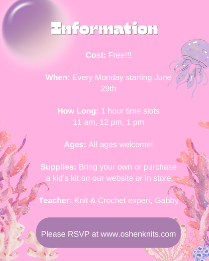 Kid's Knit and Crochet Class