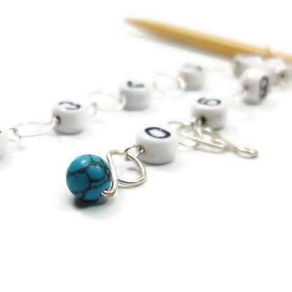 Snag Free Row Counters Turquoise