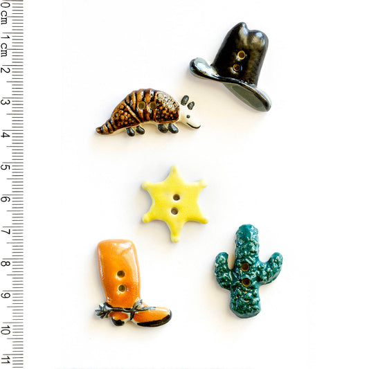 Wild West Themed Sewing Buttons
