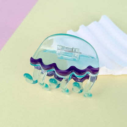 OCEAN BEACH FISH SEASHELL ACRYLIC HAIR CLAW CLIPS _CWAHA0552