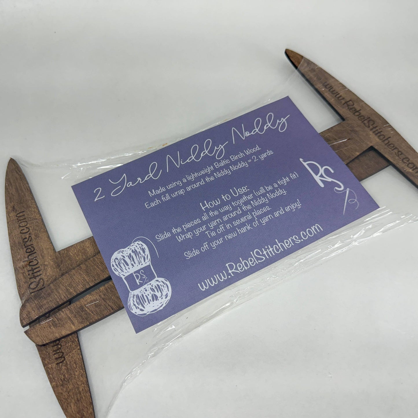 Handmade Wooden  2 Yard Niddy Noddy - Disassembles Easy