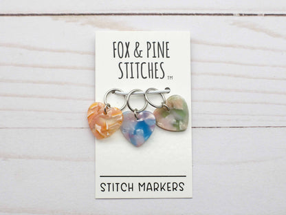 Heart Stained Glass | Stitch Markers