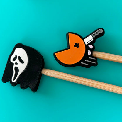Ghost Face on a Flamingo Stopper